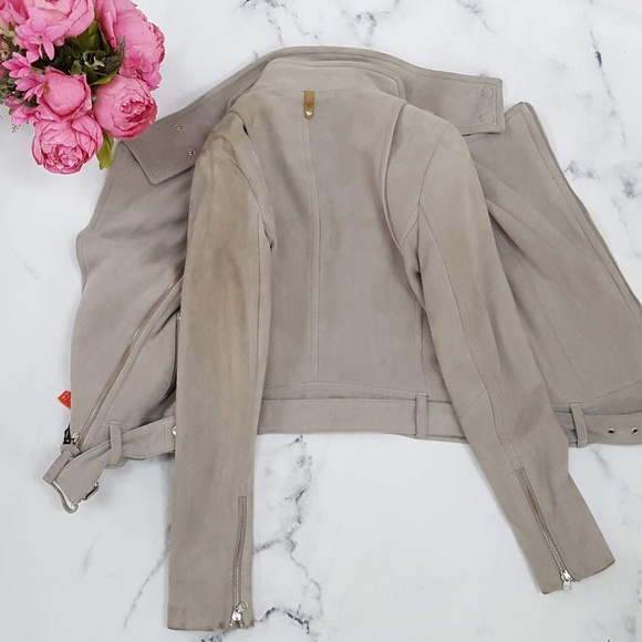 Mackage, Hania-Su Suede Moto Jacket, Gray, Small - Picture 8 of 8